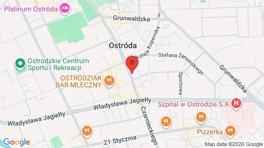 Toimistotilat Vuokrattavana i Iławski - kort over placeringen