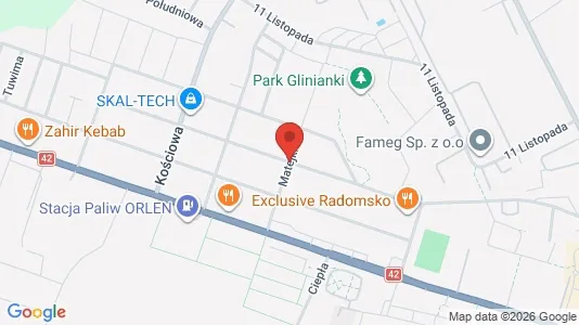 Office spaces for rent i Radomszczański - kort over placeringen