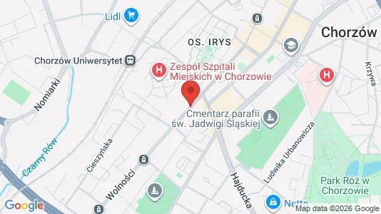 Kontorlokaler til leje i Chorzów - kort over placeringen