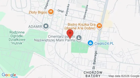 Office spaces for rent i Chorzów - kort over placeringen
