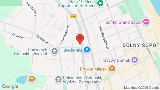 Lokale biurowe Do wynajęcia i Sopot - kort over placeringen