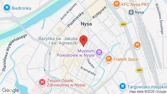 Lokale biurowe Do wynajęcia i Nyski - kort over placeringen