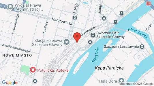 Office spaces for rent i Szczecin - kort over placeringen