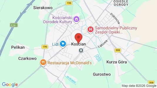 Espacios de oficina En alquiler i Kościański - kort over placeringen