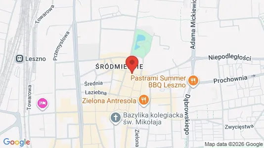 Office spaces for rent i Leszczyński - kort over placeringen