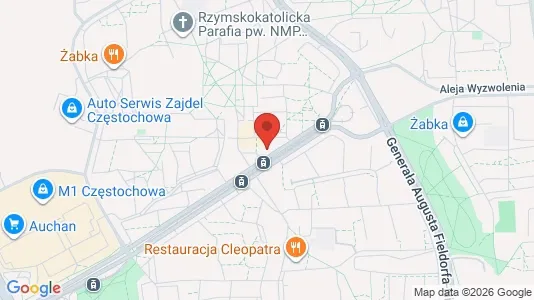 Office spaces for rent i Częstochowa - kort over placeringen