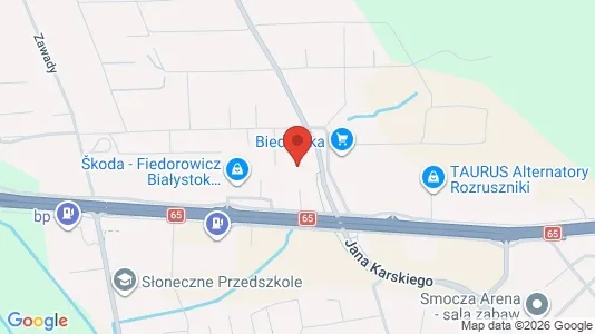 Kontorlokaler til leje i Białystok - kort over placeringen