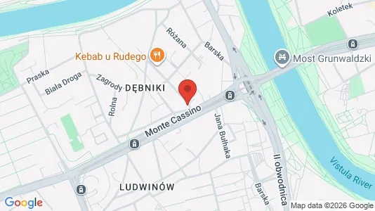 Lokale biurowe Do wynajęcia i Kraków Podgórze - kort over placeringen