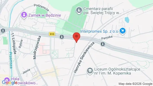 Kontorslokaler för uthyrning i Będziński – Foto från Google Street View