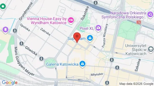 Office spaces for rent i Katowice - kort over placeringen