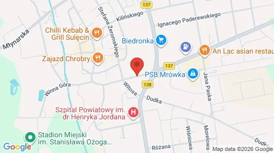 Büros zur Miete i Sulęciński – Foto von Google Street View