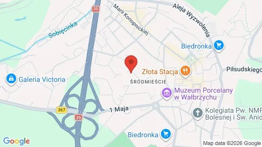 Kontorlokaler til leje i Wałbrzych - Foto fra Google Street View