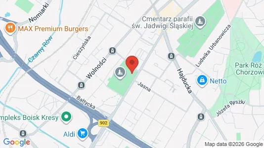 Office spaces for rent i Chorzów - kort over placeringen