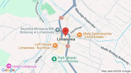 Toimistotilat Vuokrattavana i Limanowski - Kuva Google Street Viewstä
