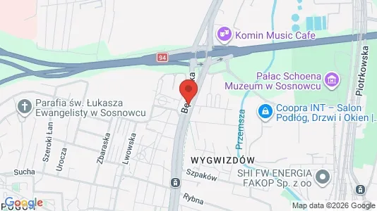 Kontorslokaler för uthyrning i Sosnowiec – Foto från Google Street View