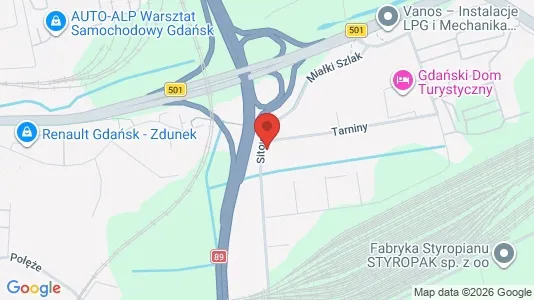 Office spaces for rent i Gdańsk - kort over placeringen