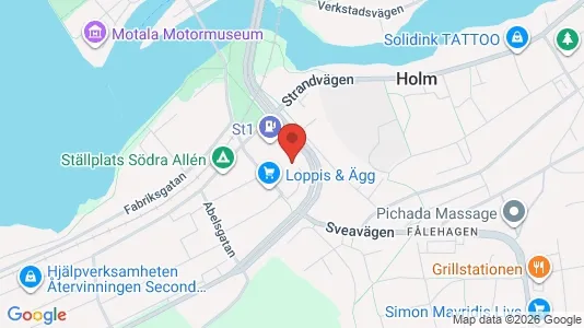 Kantorruimte te huur i Motala - kort over placeringen