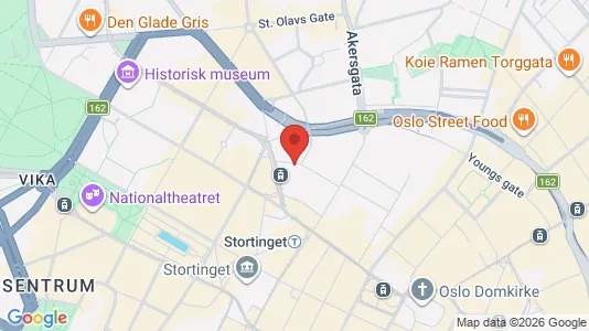 Kontorlokaler til leje i Oslo Sentrum - kort over placeringen