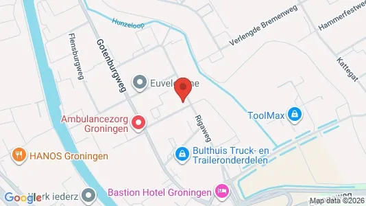 Commercial properties for rent i Groningen - kort over placeringen