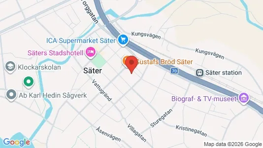 Företagslokaler för uthyrning i Säter – Foto från Google Street View