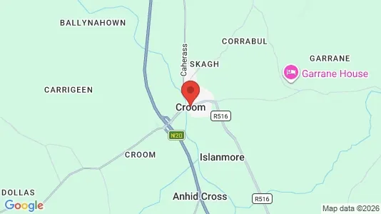 Commercial properties for rent i Croom - kort over placeringen