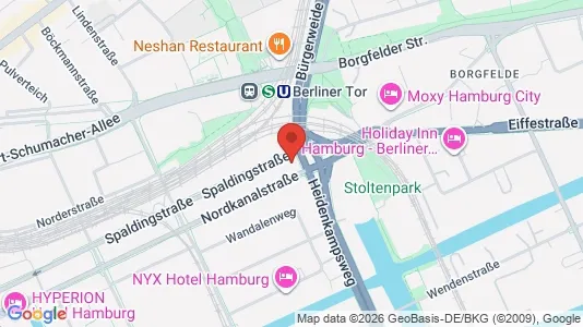 Kontorlokaler til leje i Hamborg Mitte - kort over placeringen