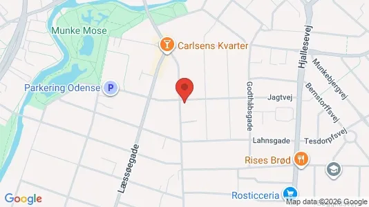 Kantorruimte te koop i Odense C - kort over placeringen