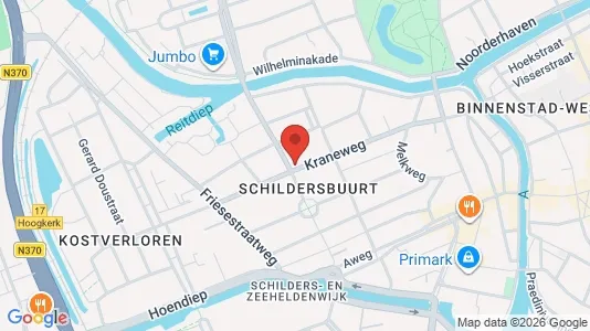 Office spaces for rent i Groningen - kort over placeringen