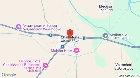 Industrial properties for rent i Chalkidona - kort over placeringen