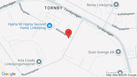 Industrial properties for rent i Linköping - kort over placeringen