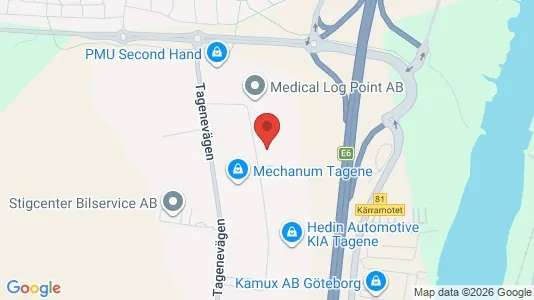 Industrilokaler för uthyrning i Göteborg Centrum - kort over placeringen