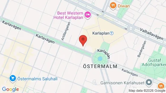 Kontorlokaler til leje i Östermalm - Foto fra Google Street View