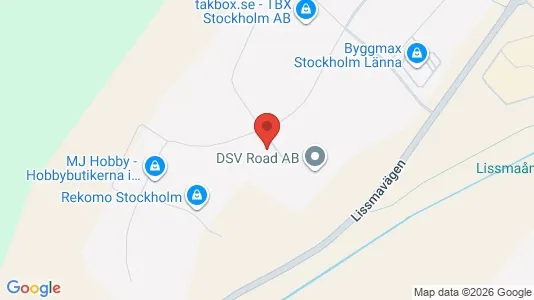 Industrial properties for rent i Huddinge - kort over placeringen