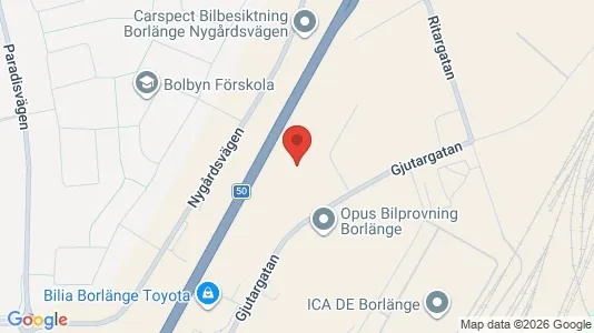 Teollisuuskiinteistöt Vuokrattavana i Borlänge - kort over placeringen
