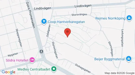 Kontorlokaler til leje i Norrköping - kort over placeringen