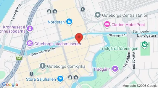 Kontorlokaler til leje i Gøteborg Centrum - kort over placeringen