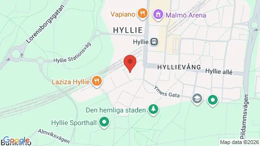 Warehouses for rent i Hyllie - kort over placeringen