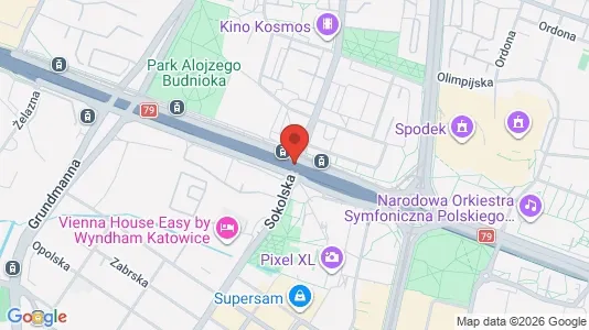 Propiedades comerciales En alquiler i Katowice - kort over placeringen