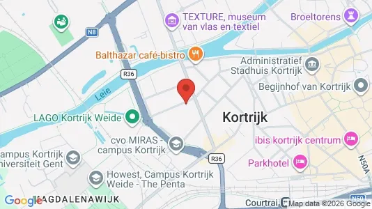 Office spaces for rent i Kortrijk - kort over placeringen