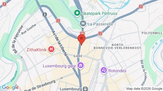 Lokale biurowe Do wynajęcia i Luksemburg - kort over placeringen