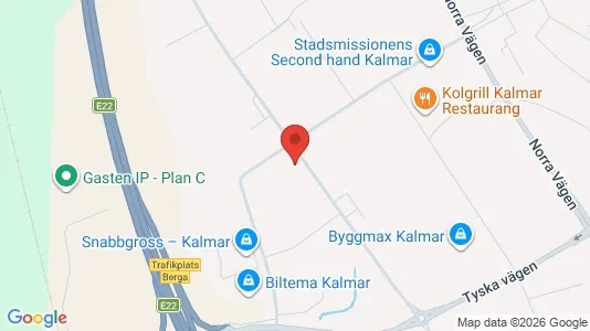 Industrial properties for rent i Kalmar - kort over placeringen