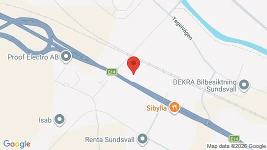 Office spaces for rent i Sundsvall - kort over placeringen