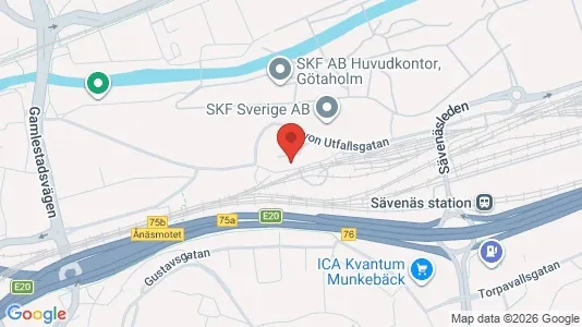 Kontorlokaler til leje i Gøteborg Ø - kort over placeringen