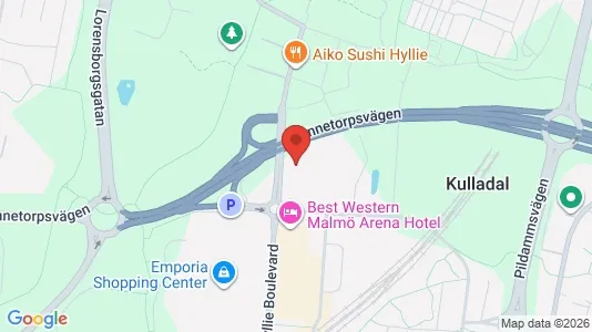 Kantorruimte te huur i Hyllie - kort over placeringen