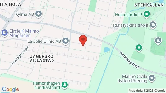Kontorer til leie i Husie - kort over placeringen