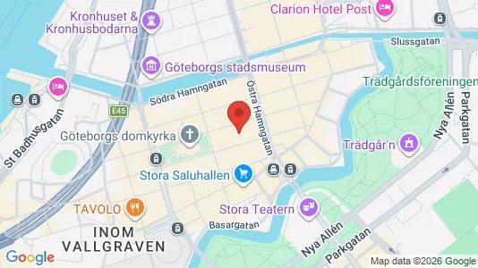 Kontorlokaler til leje i Gøteborg Centrum - kort over placeringen