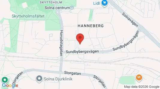 Toimistotilat Vuokrattavana i Solna - kort over placeringen