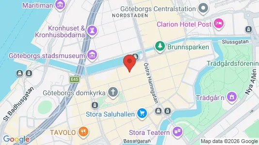 Kontorslokaler för uthyrning i Göteborg Centrum - kort over placeringen