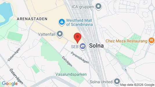 Kontorer til leie i Solna - kort over placeringen