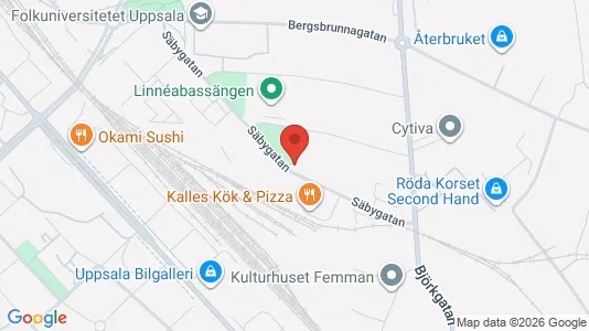 Lagerlokaler til leje i Uppsala - kort over placeringen